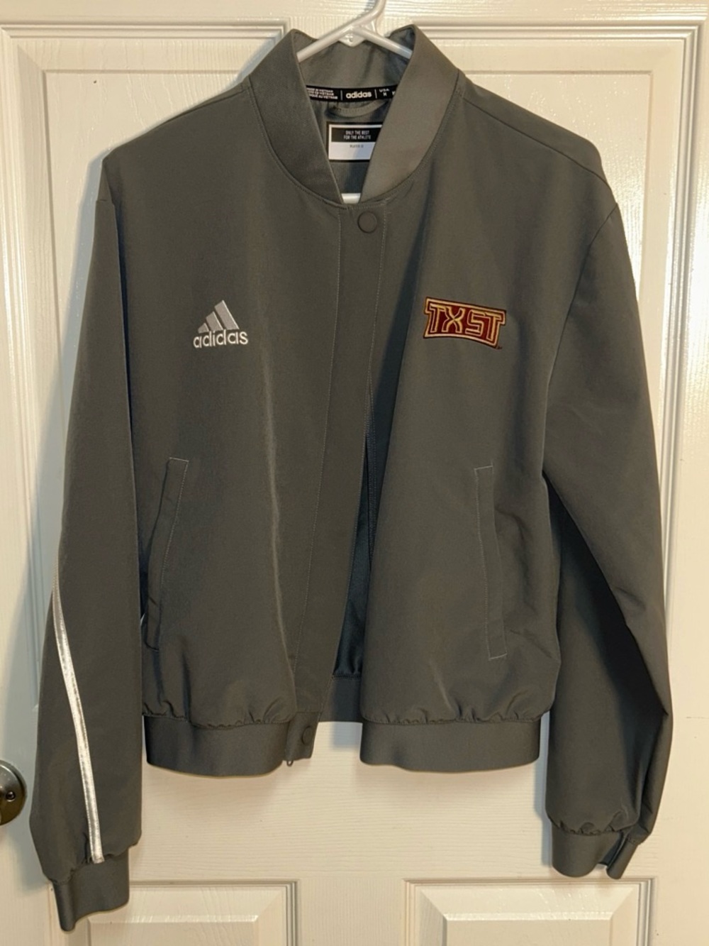 adidas Gray Jacket with White Logo